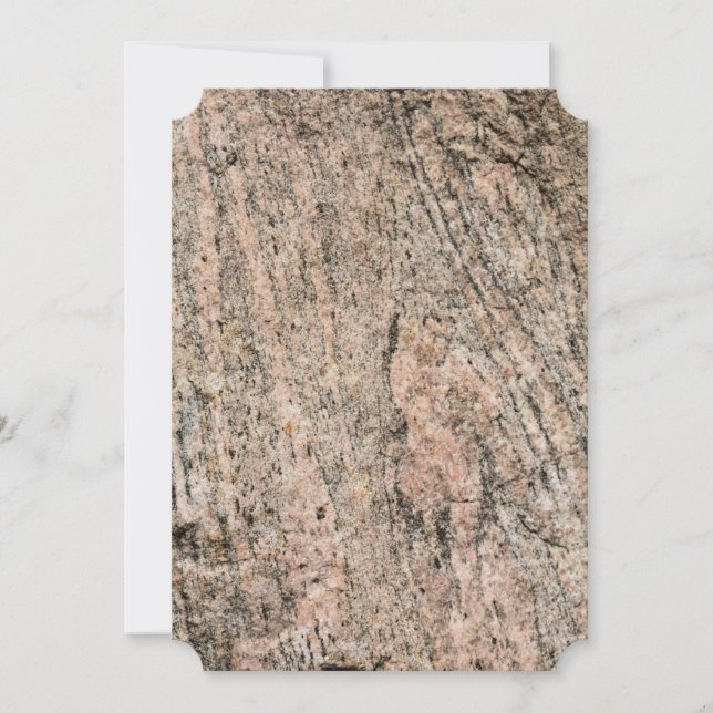 Invitación Sedimento de rock de granito rosa y negro (Anverso)