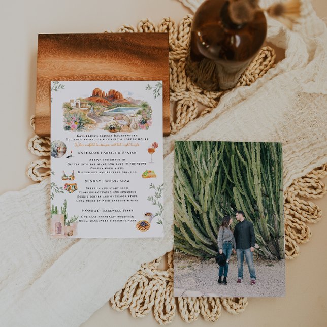Invitación Sedona Arizona Bachelorette Weekend Itinerary (Subido por el creador)