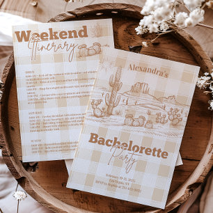 Invitación Sedona Bachelorette Trip Itinerary