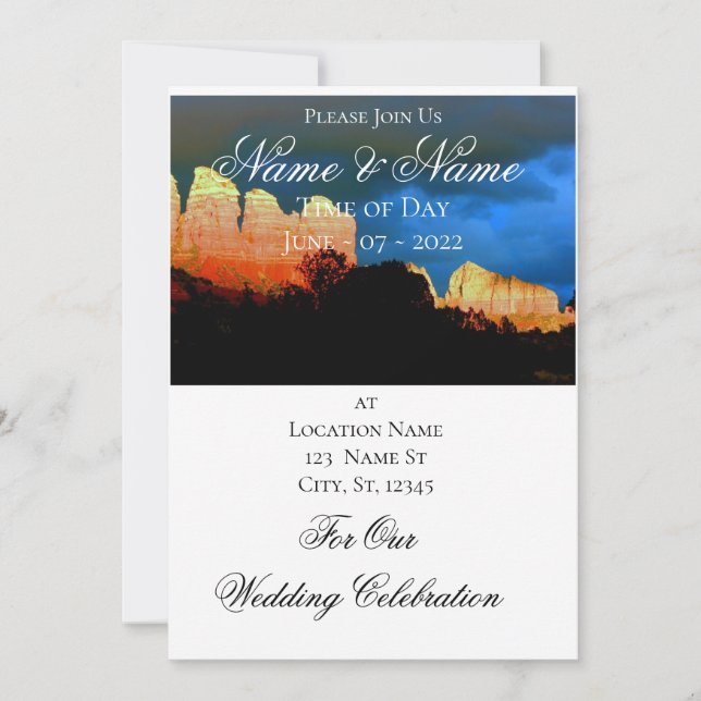 Invitación Sedona Red Rocks Thunder_Cove (Anverso)