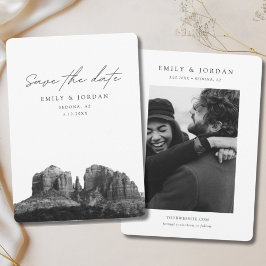 Invitación Sedona Save the Date Black & White Boda