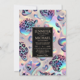 Invitación SEE BACK All-In-One Exotic Posh Wedding Invitation