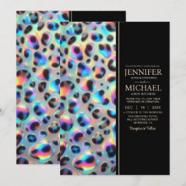 Invitación SEE BACK All-In-One Exotic Posh Wedding Invitation