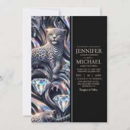 Invitación SEE BACK All-In-One Exotic Posh Wedding Invitation