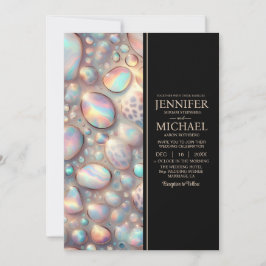 Invitación SEE BACK All-In-One Exotic Posh Wedding Invitation
