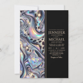 Invitación SEE BACK All-In-One Exotic Posh Wedding Invitation
