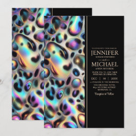 Invitación SEE BACK All-In-One Exotic Posh Wedding Invitation