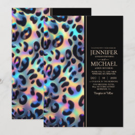 Invitación SEE BACK All-In-One Exotic Posh Wedding Invitation