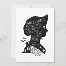 Invitación Seek Adventures Northanger Abbey Quote