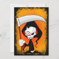Segador Siniestro Divertido Dibujo Animado