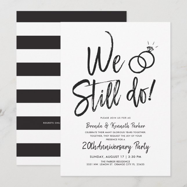 Invitación Seguimos conmemorando el aniversario| Vow Renewal  (Anverso / Reverso)