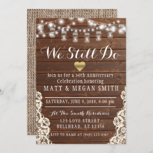 Invitación Seguimos Haciendo Cualquier Año Burlap Luces De Ma