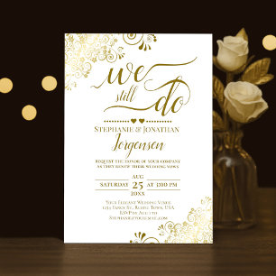 Invitación Seguimos Haciendo Elegante Renovación De Votos En