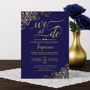 Invitación Seguimos Haciendo Elegante Renovación Del Voto Azu