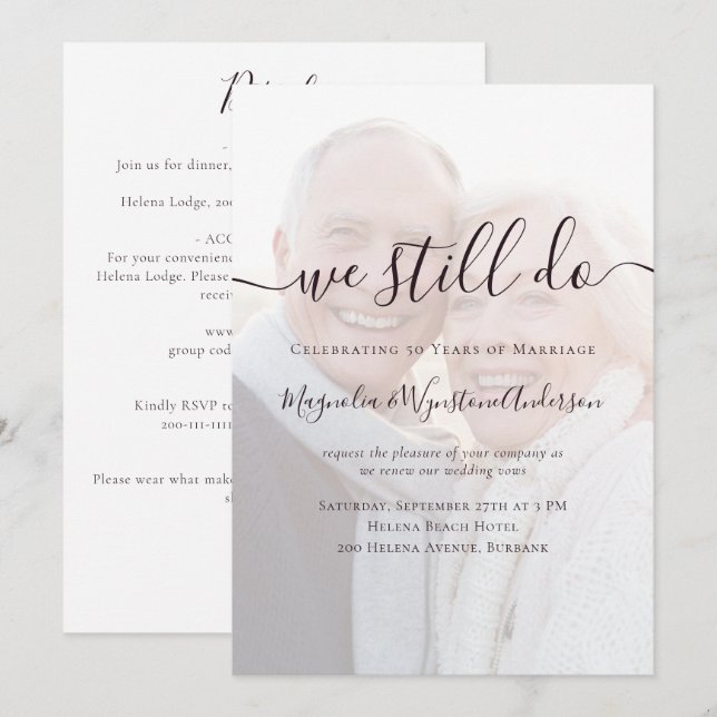 Invitación Seguimos haciendo foto jurando renovación todo en  (Anverso / Reverso)