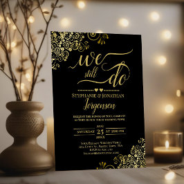 Invitación Seguimos Haciendo Renovación Elegante De Votos En