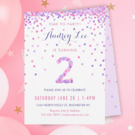 Invitación Segunda fiesta de cumpleaños de los chicas