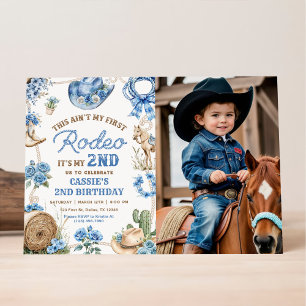 Invitación Segunda fiesta de cumpleaños del vaquero del rodeo