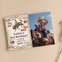Invitación Segunda foto de cumpleaños del Rodeo Occidental Co