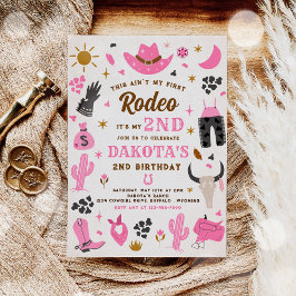 Invitación Segunda Noche de Rodeo Wild West Birthday Party