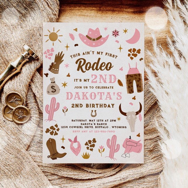 Invitación Segunda Noche de Rodeo Wild West Birthday Party (Subido por el creador)