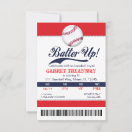 Invitación Segunda versión del billete de béisbol Batup LGC
