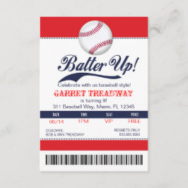 Invitación Segunda versión del billete de béisbol Batup LGC