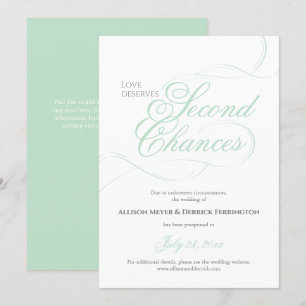 Invitación Segundas Oportunidades Verdes Aplazamiento de Boda