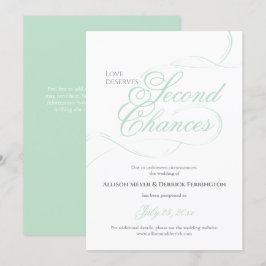 Invitación Segundas Oportunidades Verdes de Boda Pospuestos