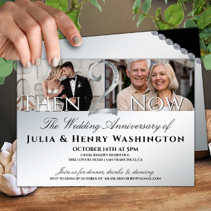 Invitación Segundo Aniversario de Boda Plata Entonces Ahora 