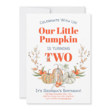 Segundo Cumpleaños Cae Nuestra Pequeña Calabaza Ac