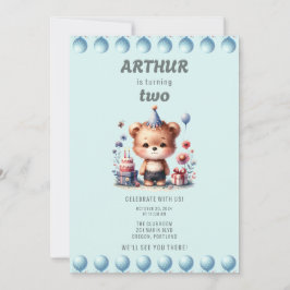 Invitación Segundo cumpleaños de Arthur