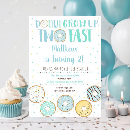 Invitación Segundo cumpleaños de Blue Donut