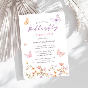 Invitación Segundo cumpleaños de Chica Rosa Cute