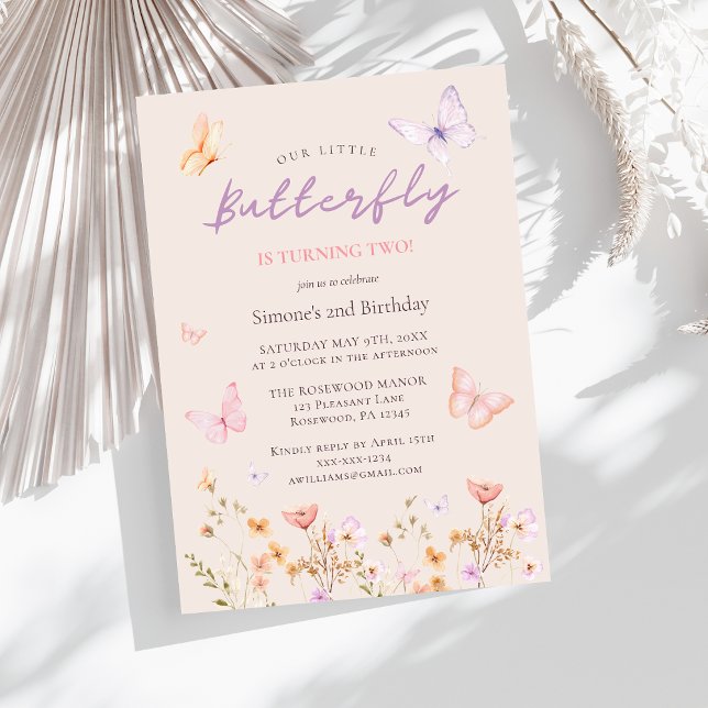 Invitación Segundo cumpleaños de Chica Rosado (Subido por el creador)