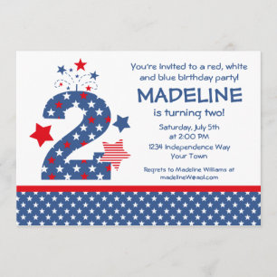 Invitación Segundo cumpleaños de Firecracker