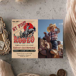Invitación Segundo cumpleaños de la foto del Rodeo Occidental