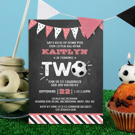 Invitación Segundo cumpleaños de la pelota de fútbol de toda 