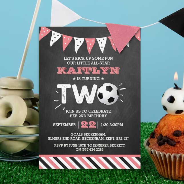 Invitación Segundo cumpleaños de la pelota de fútbol de toda  (Subido por el creador)