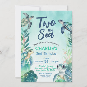 Invitación Segundo cumpleaños de la tortuga marina