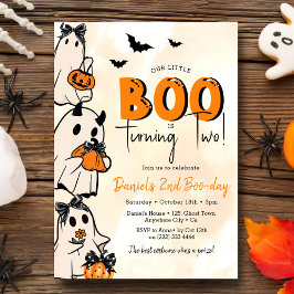 Invitación Segundo cumpleaños de Little Boo Halloween