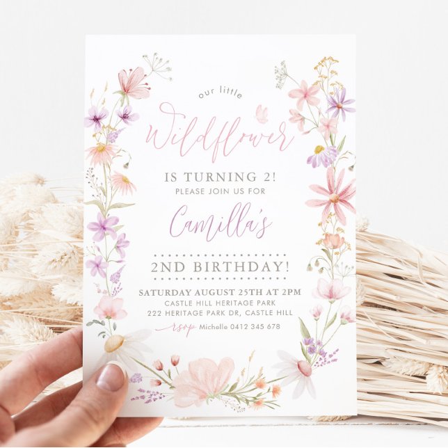 Invitación Segundo cumpleaños de los Chicas Florales de Flor  (Subido por el creador)