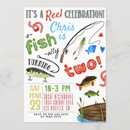 Invitación Segundo cumpleaños de pesca