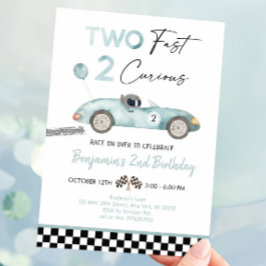 Invitación Segundo cumpleaños de Race Car