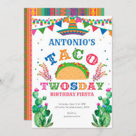 Invitación Segundo cumpleaños de Taco, Fiesta, Taco, dos días