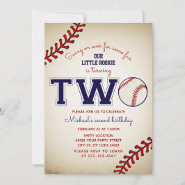 Invitación Segundo cumpleaños del béisbol