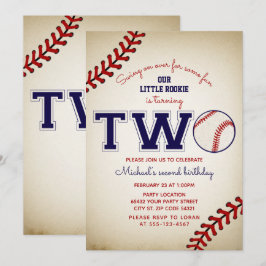 Invitación Segundo cumpleaños del béisbol
