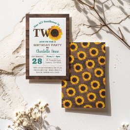 Invitación Segundo cumpleaños del girasol