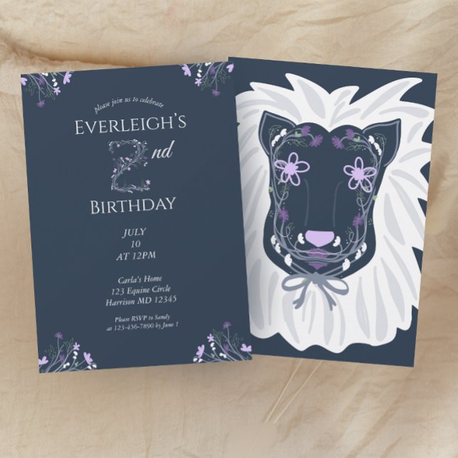 Invitación Segundo Cumpleaños del León de la Jungla Encantada (Subido por el creador)