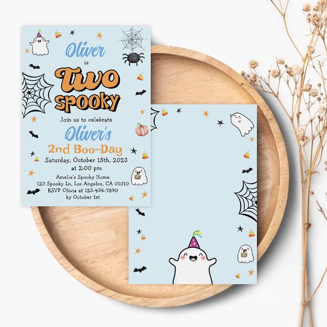 Invitación Segundo cumpleaños del niño de Halloween de dos fa (Subido por el creador)
